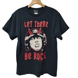 Rare 2003 Black AC/DC Angus Malcolm Let There Be Rock Graphic T-shirt Size M